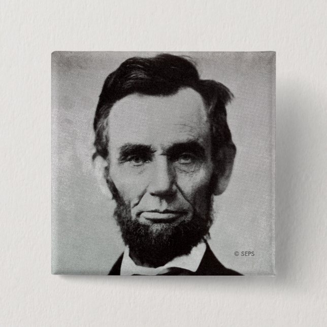 Portrait of Abe Lincoln 2 15 Cm Square Badge (Front)