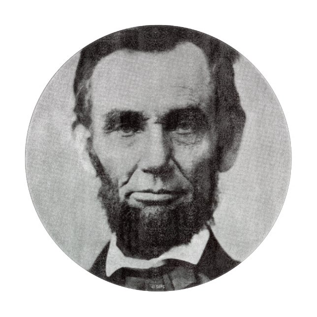 Portrait of Abe Lincoln 2 Cutting Board (Front)