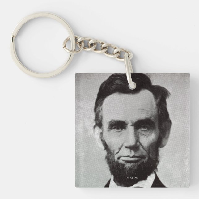 Portrait of Abe Lincoln 2 Key Ring (Front)