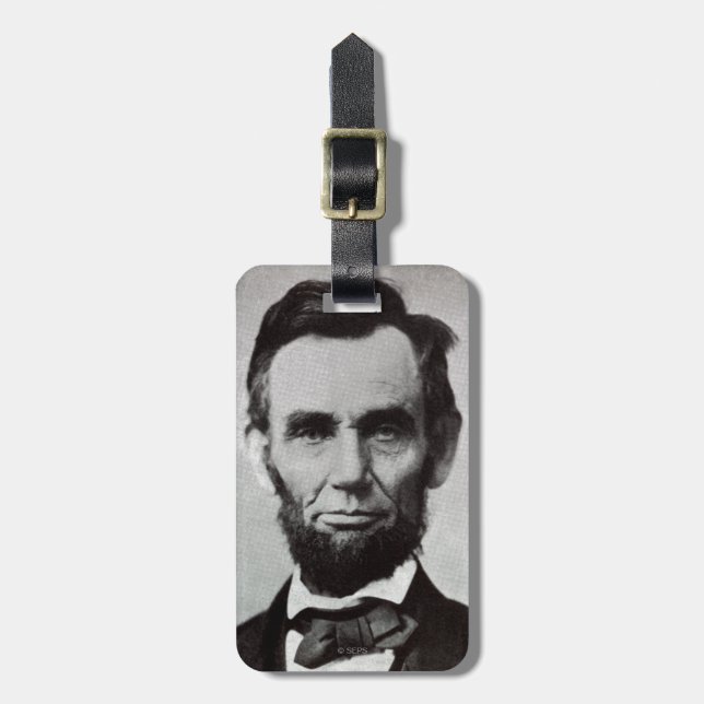 Portrait of Abe Lincoln 2 Luggage Tag (Front Vertical)