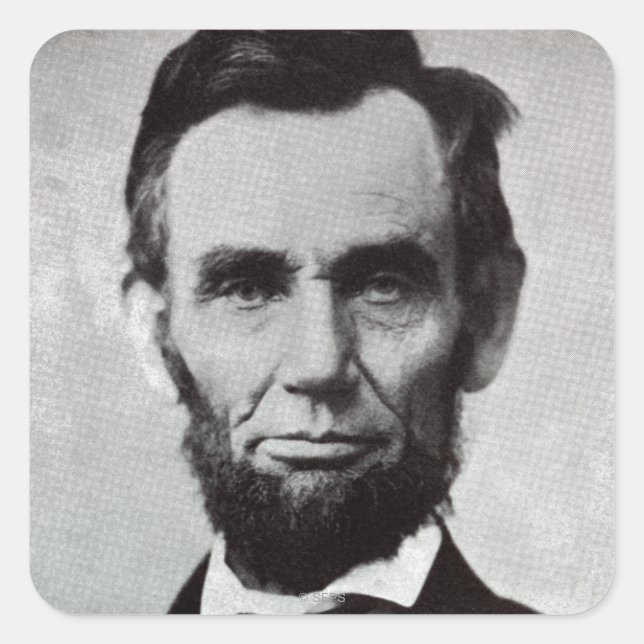 Portrait of Abe Lincoln 2 Square Sticker (Front)
