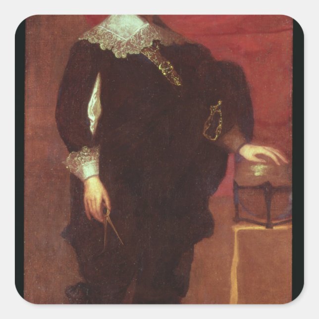Portrait of Abel Janszoon Tasman Square Sticker (Front)