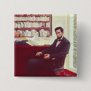 Portrait of Abraham Lincoln 15 Cm Square Badge