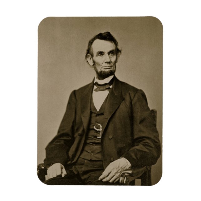 Portrait of Abraham Lincoln (1809-65) (b/w photo) Magnet (Vertical)