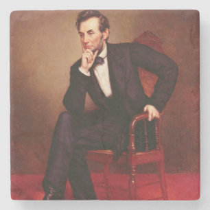 Portrait of Abraham Lincoln Stone Coaster