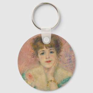 Portrait of Actress Jeanne Samary, Auguste Renoir Key Ring