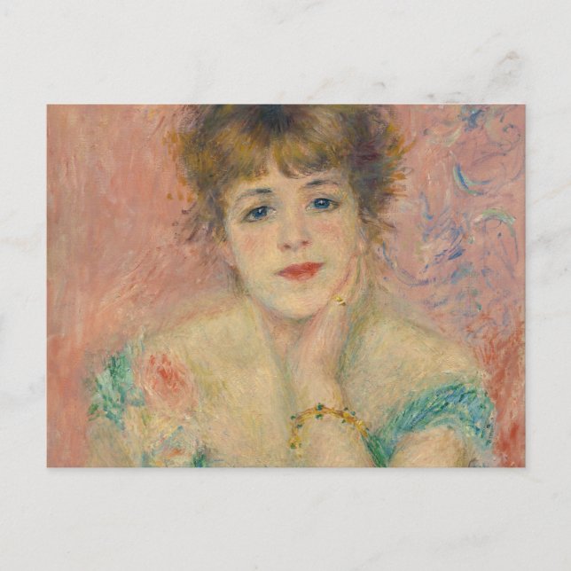 Portrait of Actress Jeanne Samary, Auguste Renoir Postcard (Front)