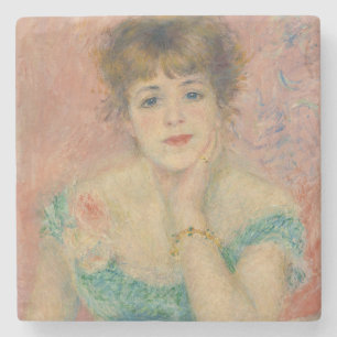 Portrait of Actress Jeanne Samary, Auguste Renoir Stone Coaster
