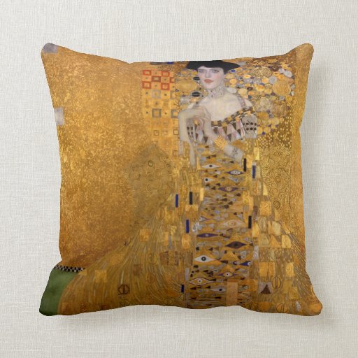 Image of Portrait of Adele Bloch-Bauer by Klimt Cushion