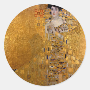 Portrait of Adele Bloch Bauer Classic Round Sticker