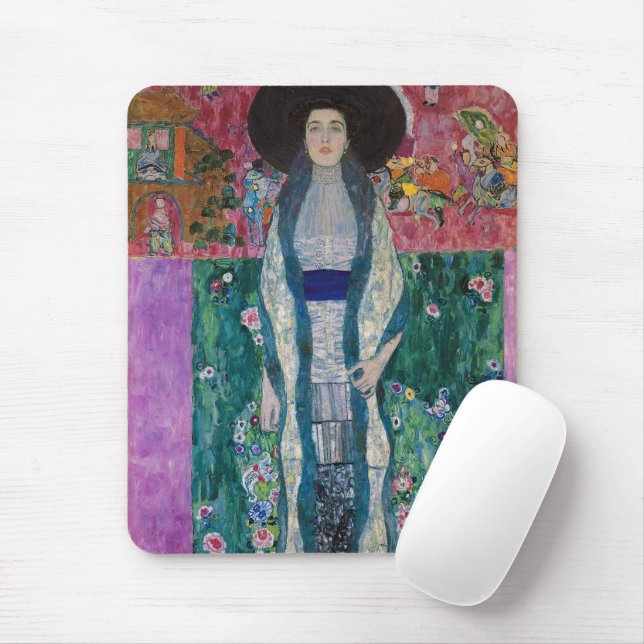 Portrait of Adele Bloch Bauer, Gustav Klimt Mouse Mat (With Mouse)