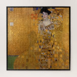 "Portrait of Adele Bloch-Bauer I" by Gustav Klimt Jigsaw Puzzle<br><div class="desc">Puzzle with "Portrait of Adele Bloch-Bauer I" painting by Gustav Klimt on a black background. Customizable.</div>