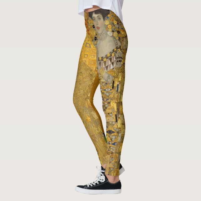 Portrait of Adele Bloch-Bauer I by Gustav Klimt Leggings (Left)