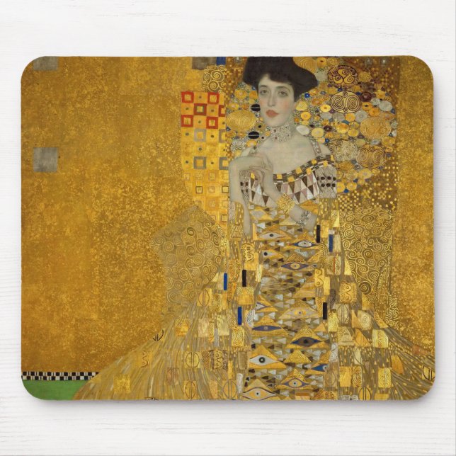 Portrait of Adele Bloch-Bauer I by Gustav Klimt Mouse Mat (Front)