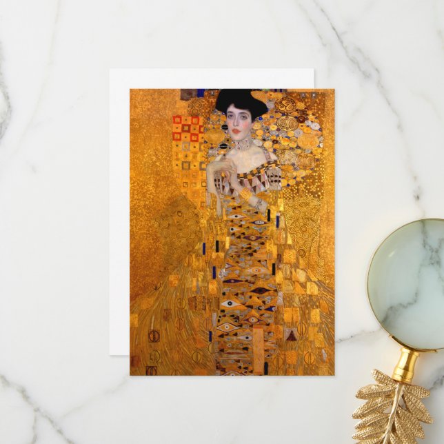 Portrait of Adele Bloch-Bauer I by Klimt Thank You Card (Front/Back In Situ)