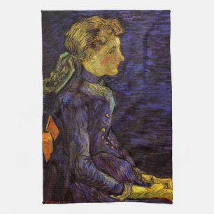 Portrait of Adeline Ravoux by Vincent van Gogh Tea Towel
