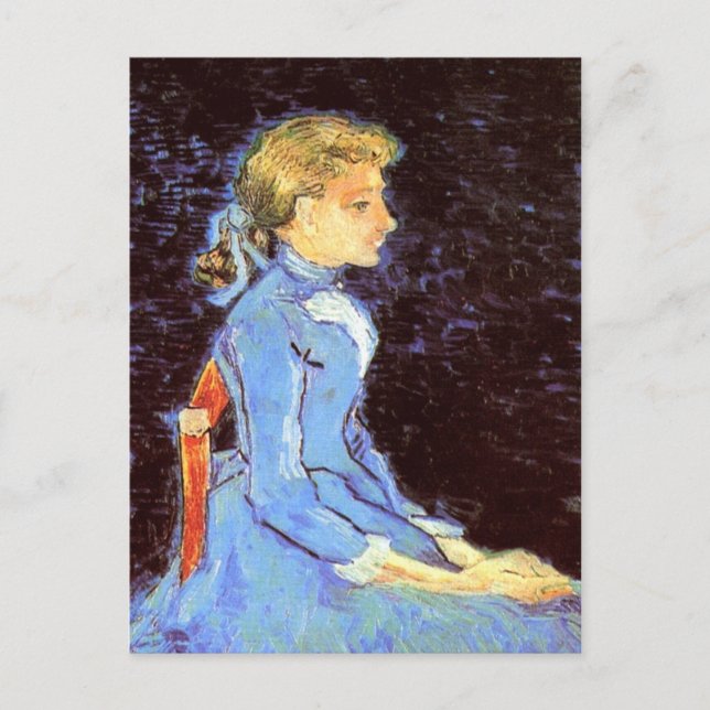 Portrait of Adeline Ravoux, Van Gogh Fine Art Postcard (Front)