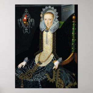 Portrait of Adriana van Nesse, 1611 Poster