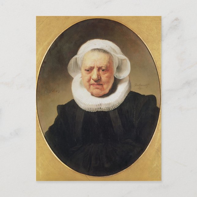 Portrait of Aechje Claesdar, 1634 Postcard (Front)