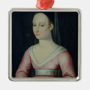 Portrait of Agnes Sorel Metal Tree Decoration