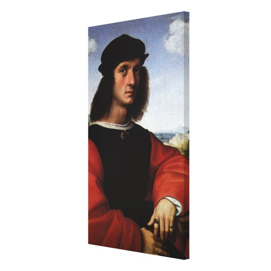 Portrait of Agnolo Doni by Raphael Sanzio Canvas Print