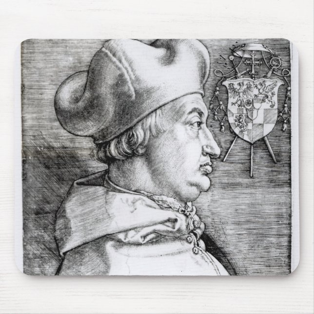 Portrait of Albert, Cardinal Elector of Mainz Mouse Mat (Front)