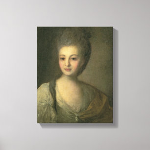 Portrait of Aleksandra P. Struyskaya  1772 Canvas Print