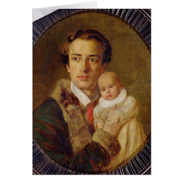 Portrait of Alexander Herzen with his son, 1840 (Front)