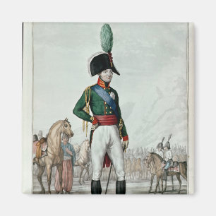 Portrait of Alexander I Pavlovich  with his Army Magnet