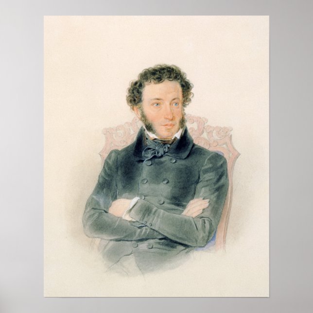 Portrait of Alexander Pushkin  1836 Poster (Front)