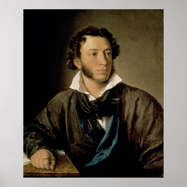 Portrait of Alexander Pushkin Poster (Front)