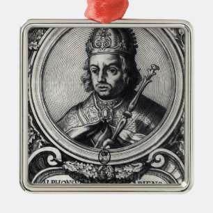 Portrait of Alfonso X 'the Wise' Metal Tree Decoration