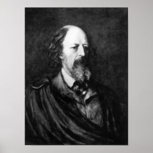 Portrait of Alfred, Lord Tennyson  c.1860s Poster