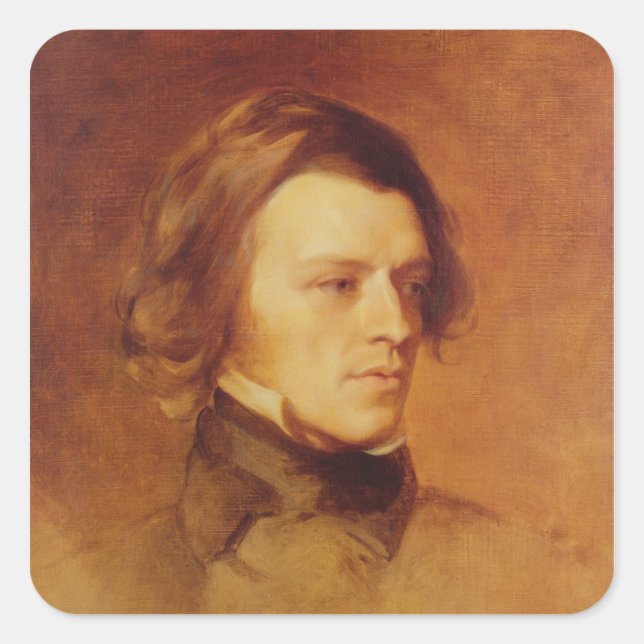 Portrait of Alfred Lord Tennyson Square Sticker (Front)