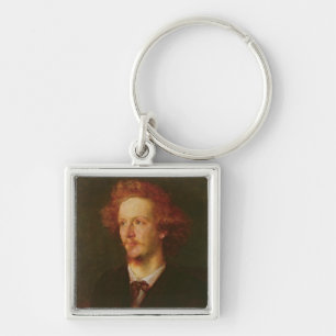 Portrait of Algernon Charles Swinburne  1867 Key Ring