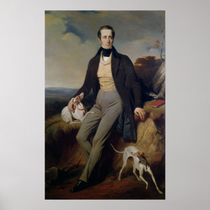 Portrait of Alphonse de Lamartine  1830 Poster