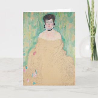Portrait of Amalie Zuckerkandl by Gustav Klimt Card