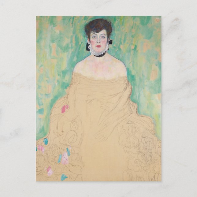 Portrait of Amalie Zuckerkandl by Gustav Klimt Postcard (Front)