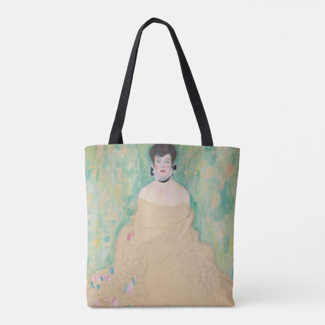 Portrait of Amalie Zuckerkandl by Gustav Klimt Tote Bag (Back)