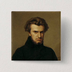 Portrait of Ambroise Thomas 1834 15 Cm Square Badge