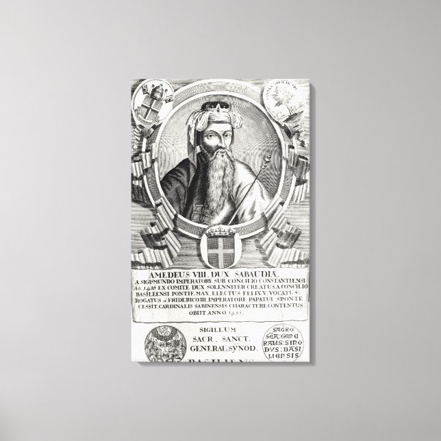 Portrait of Amedee VIII Le Pacifique Canvas Print (Front)