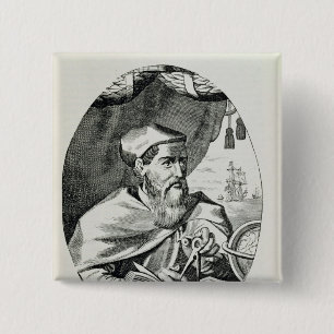 Portrait of Amerigo Vespucci 15 Cm Square Badge