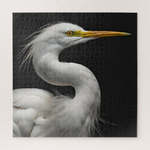 Portrait of an Egret II Jigsaw Puzzle