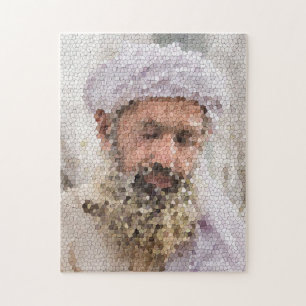 Portrait of an elderly Afghan Jigsaw Puzzle