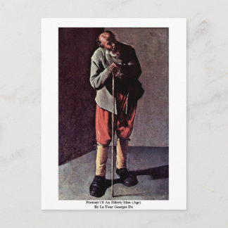 Portrait Of An Elderly Man (Age) By La Tour George Postcard
