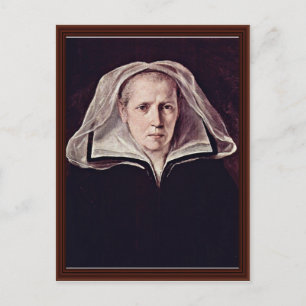 Portrait Of An Elderly Woman By Reni Guido Postcard