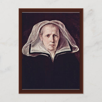 Portrait Of An Elderly Woman By Reni Guido Postcard
