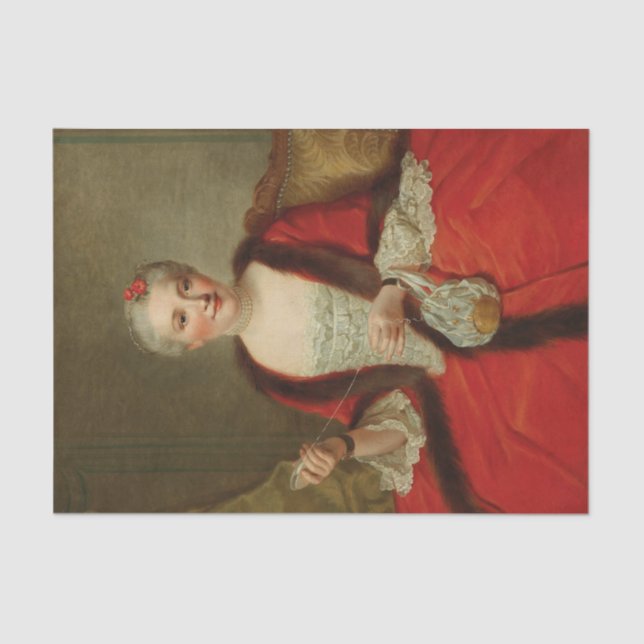 Portrait of an Elegant Lady by Pierre Allais Tissue Paper (Front)