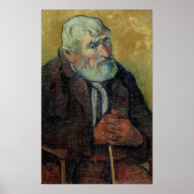 Portrait of an Old Man with a Stick, 1889-90 Poster (Front)