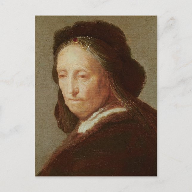 Portrait of an old Woman, c.1600-1700 Postcard (Front)